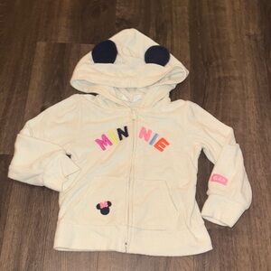 GAP Kids Cream Hoodie with Minnie Mouse Design